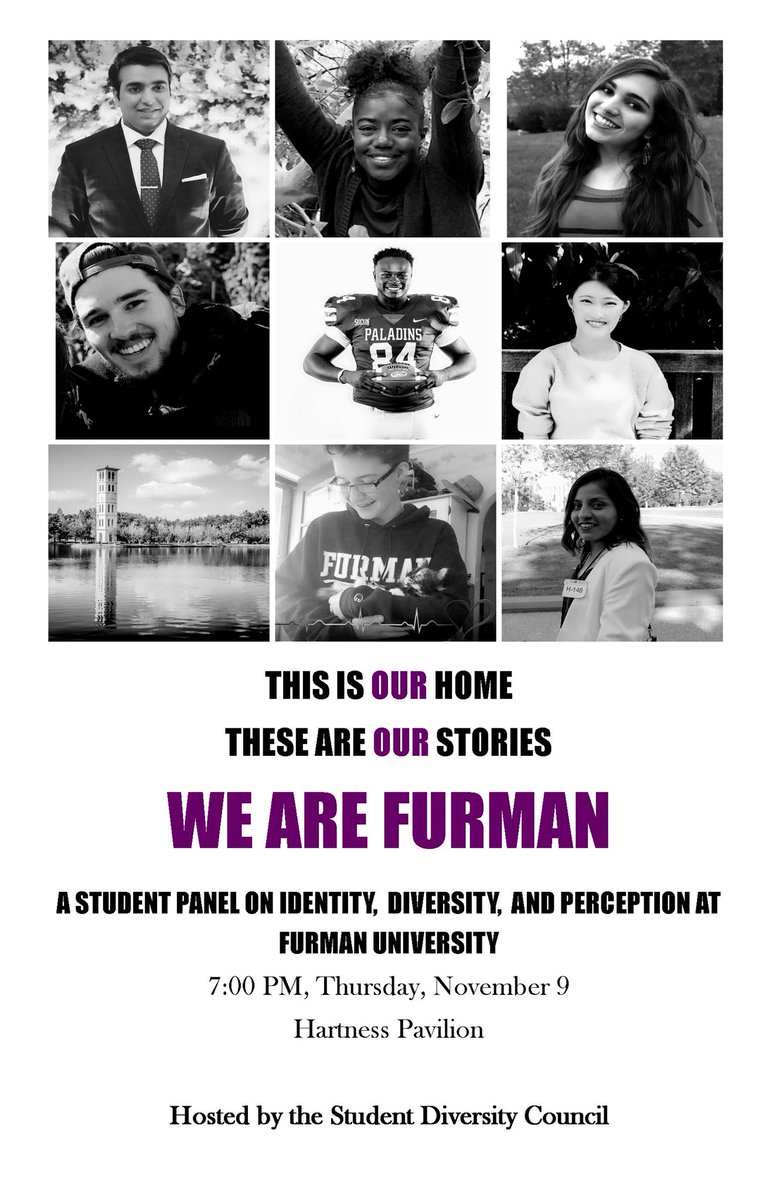 FurmanSDC's tweet photo. #WeAreFurman panel is back! Don't miss this awesome event! https://t.co/z23vRcTedy