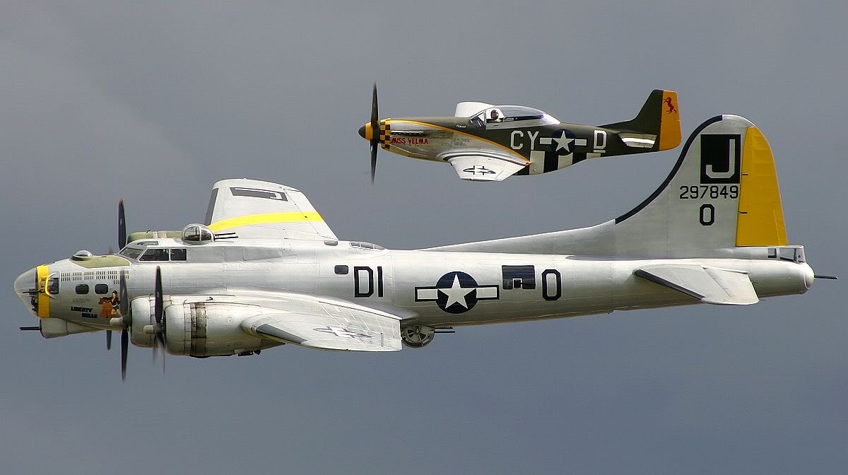 B-17 and Mustang