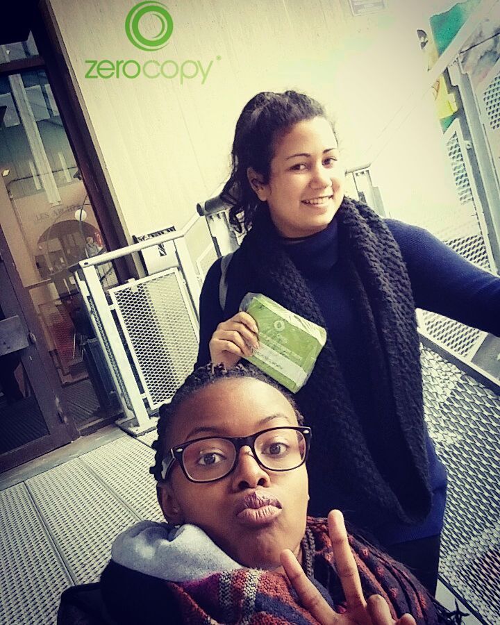 Zerocopy's tweet photo. Nadine and Dania from our beautiful flyering team in Brussels, hard at work!
Or goofing around..
In Zerocopy, thos… https://t.co/BiSglGzkMQ https://t.co/XxFLl48kTp