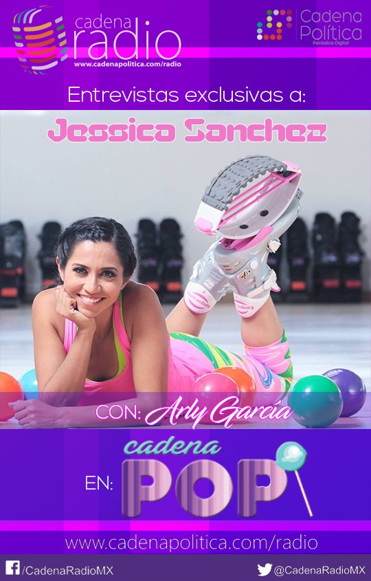 CadenaRadioMx's tweet photo. En #CadenaPop, entrevista a Jessica Sánchez,trainer oficial de #KJ, 19 hrs, conducido por Arly García, @arlylett por https://t.co/r3RVV9WxaO https://t.co/B5bQ5ciO69