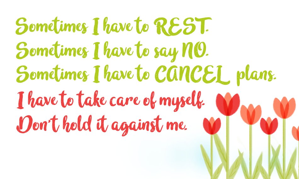 Depression_Team's tweet photo. "Sometimes I have to take care of myself. Don't hold it against me!" https://t.co/55ePtWnHxY
#Depression
#FaceDepression
#DepressionWarrior https://t.co/IinXSPv5iv