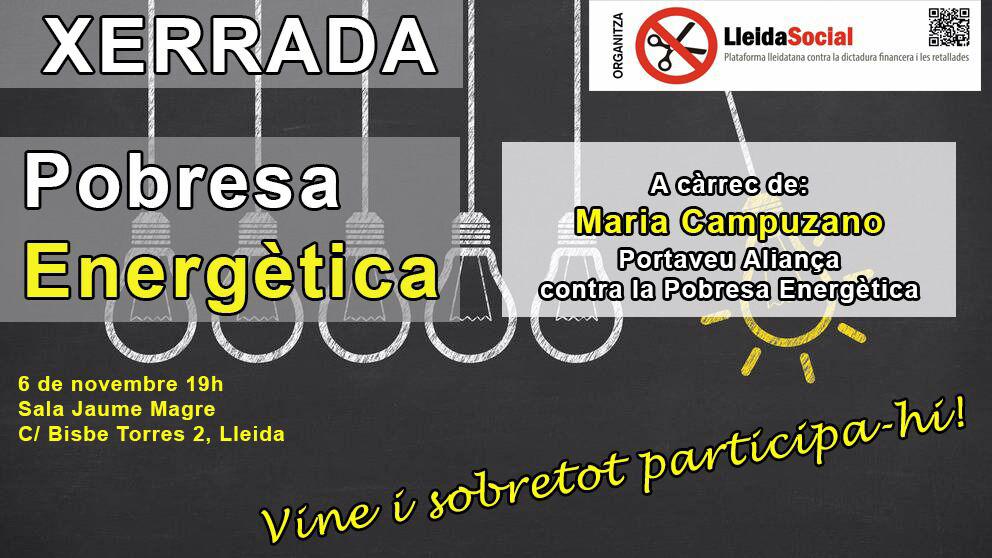 Dilluns 6 de novembre #xerradaAPE a #Lleida, Sala Jaume Magre a les 19h, estarà la nostra portaveu <a href="/Campu_Maria/">Maria Campuzano</a> 🙂