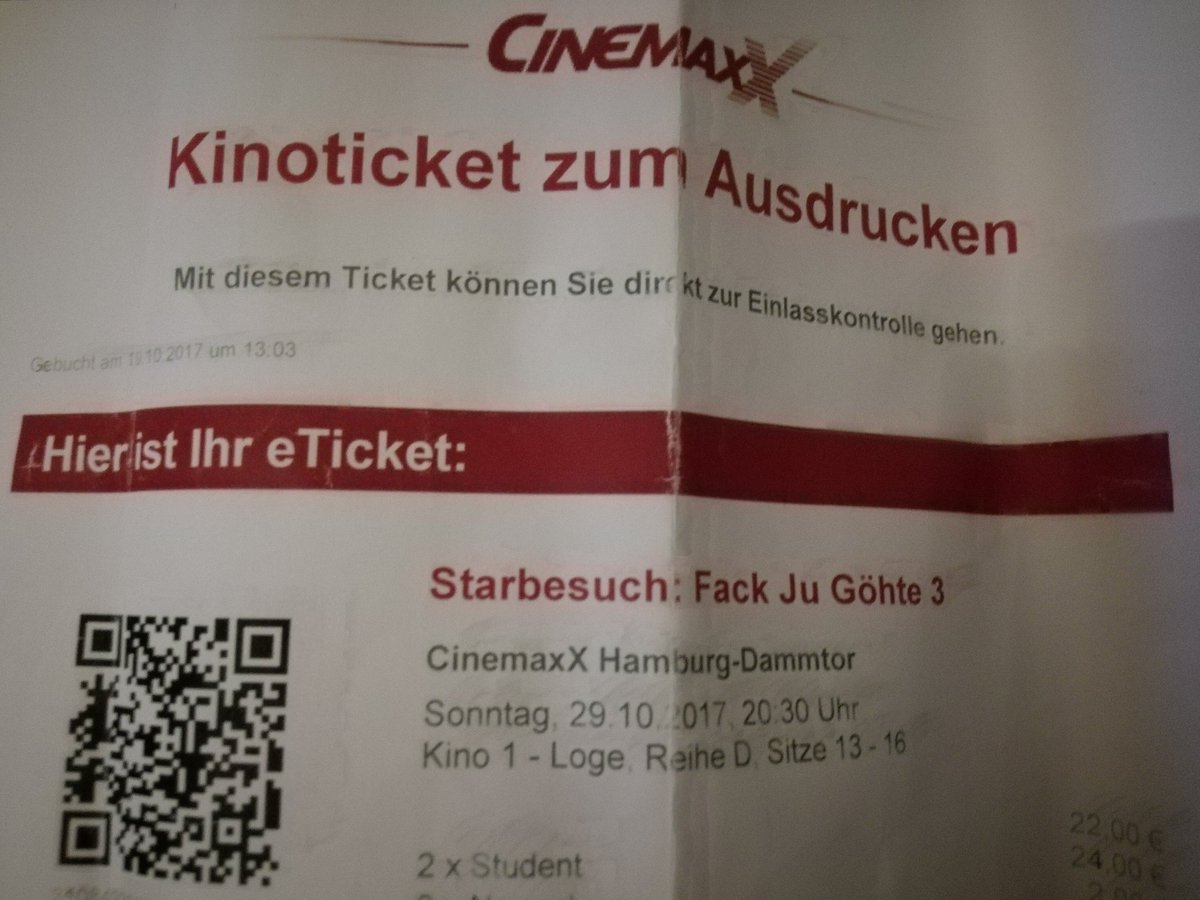 FrauLola's tweet photo. Toller Film, lohnt sich! @fackjugoehte #finalfuck https://t.co/8flJeDtrxV