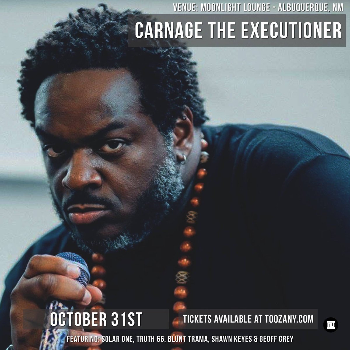 CarnageXXXL's tweet photo. 2moro: @TooZany presents Carnage's #AttackOfTheShowStealer Tour &amp; Halloween Party @MoonlightABQ w/ @truthsixtysix @SolarUno &amp; more! 7PM/$10. https://t.co/8DiHkiCAjm
