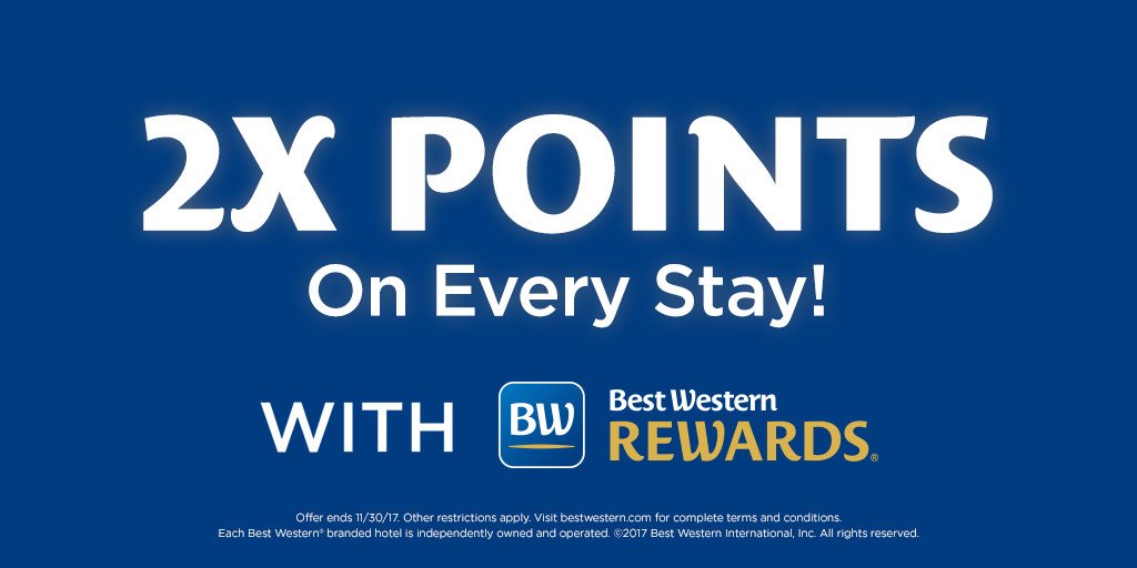 Don't forget to register for the promotion or ask your front desk agents @BWsmiles@BestWestern
