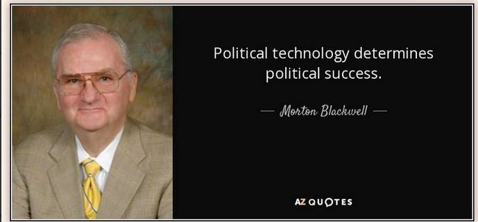 9. Morton Blackwell of the CNP founded the Leadership Institute, which teaches "POLITICAL TECHNOLOGY."  https://www.salon.com/2005/05/25/blackwell_9