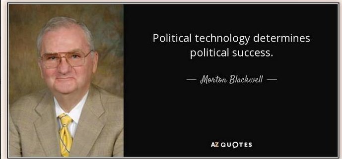 9. Morton Blackwell of the CNP founded the Leadership Institute, which teaches "POLITICAL TECHNOLOGY."  https://www.salon.com/2005/05/25/blackwell_9