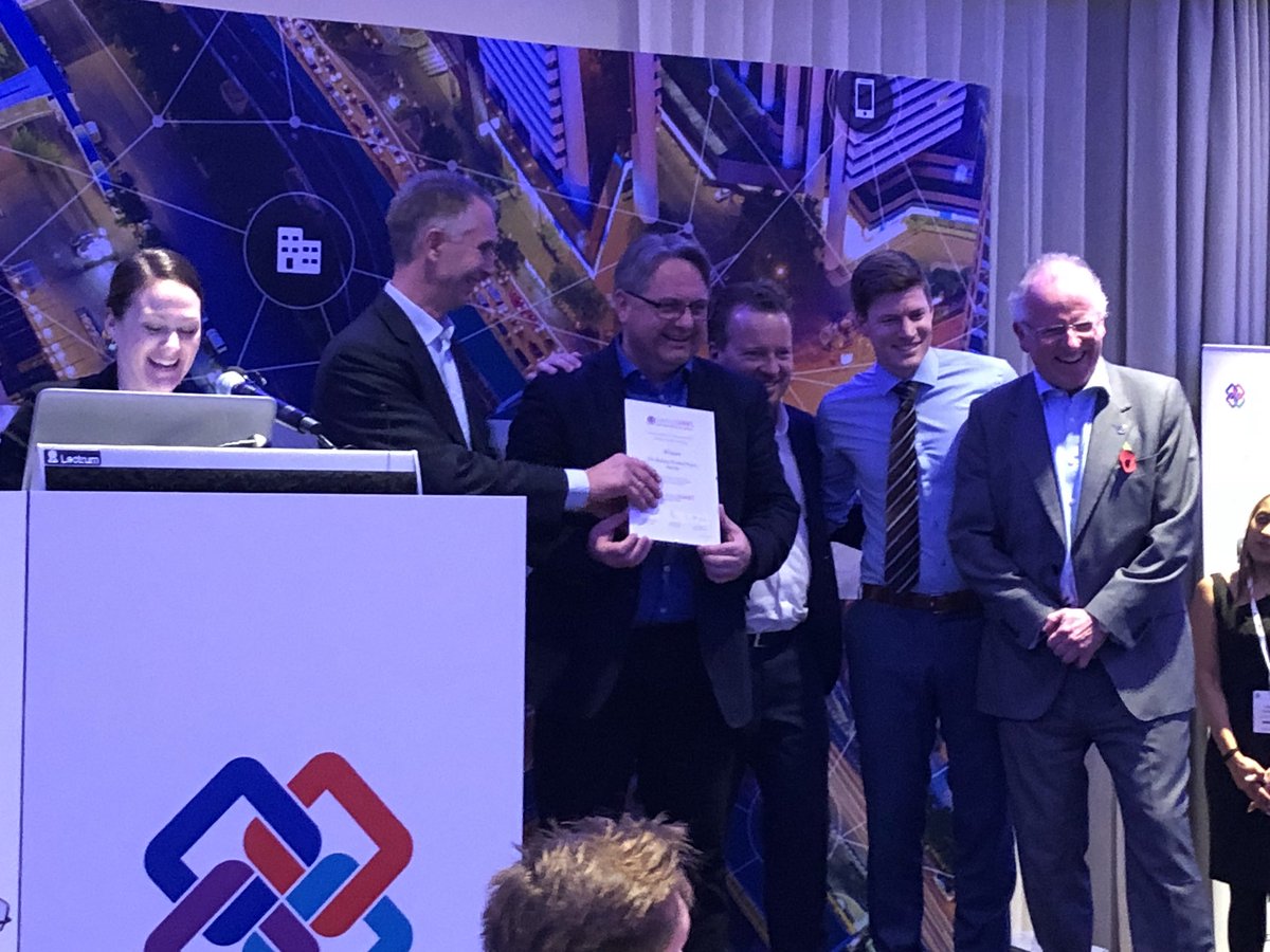 Susan Keenliside of buildingSMART Canada - presenting the buildingSMART International Open BIM Awards at the London Summit in the UK.