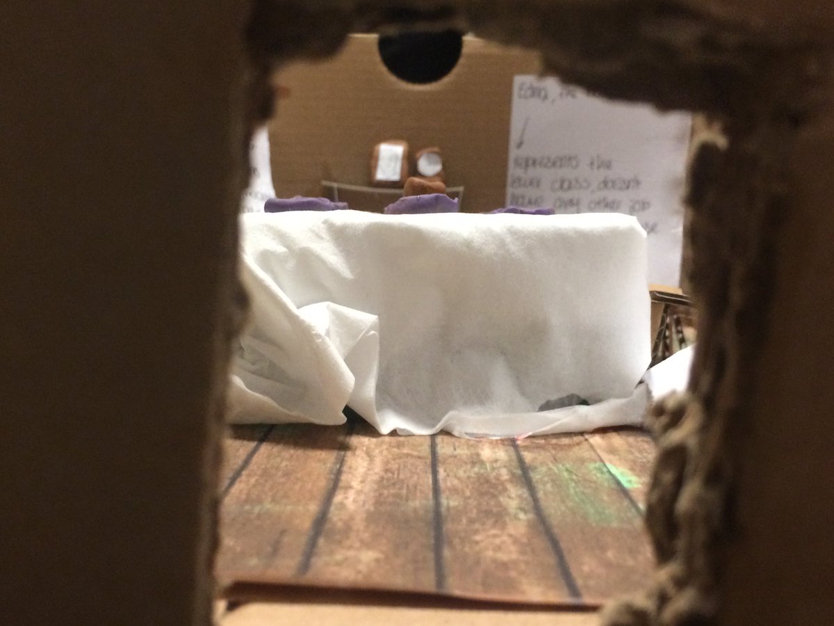 QEGS_Ashbourne's tweet photo. They're amazing! 'An Inspector Calls' opening scene interpretations #EnglishLit #MissRule https://t.co/zriEw73dAP