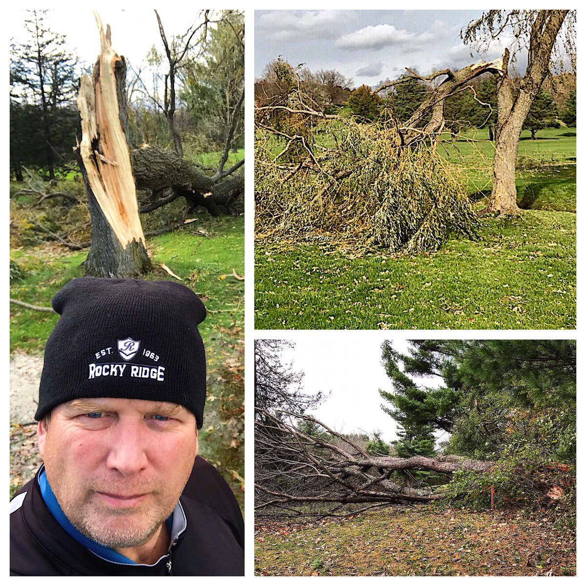 rockyridgegc's tweet photo. Just a very small sampling of the inconvenient aftermath of last evening’s wind storm. #vt #vermont #windstorm2017 #wx #paininthebutt #btv https://t.co/SGAX6UtuDH