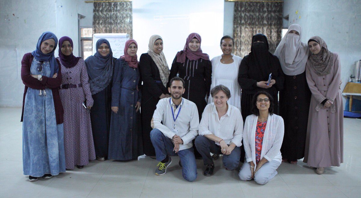 Proud of these brave women graduated to pioneer new Iahv stress release techniques for violence affected children and families, Irbid