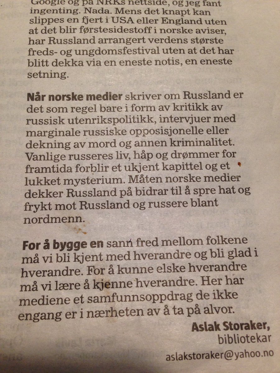 Zakeil's tweet photo. Det er ikke det at norske mediers dekning av #Russland nødvendigvis er feil, men noget ensidig er den. Russland er så mye mer. https://t.co/amiyJUNo4a