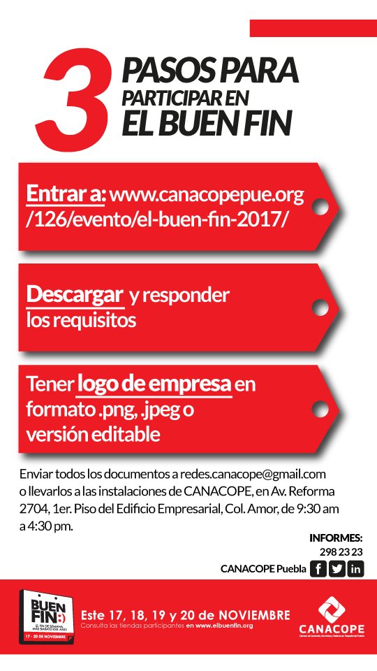 CanacopePuebla's tweet photo. ¿Quieres participar en #ElBuenFin? Inscríbete aquí ⬇️ https://t.co/RNfVqoUFJ2
#CompraLoLocal #SoyCANACOPE https://t.co/NlNcODFye1