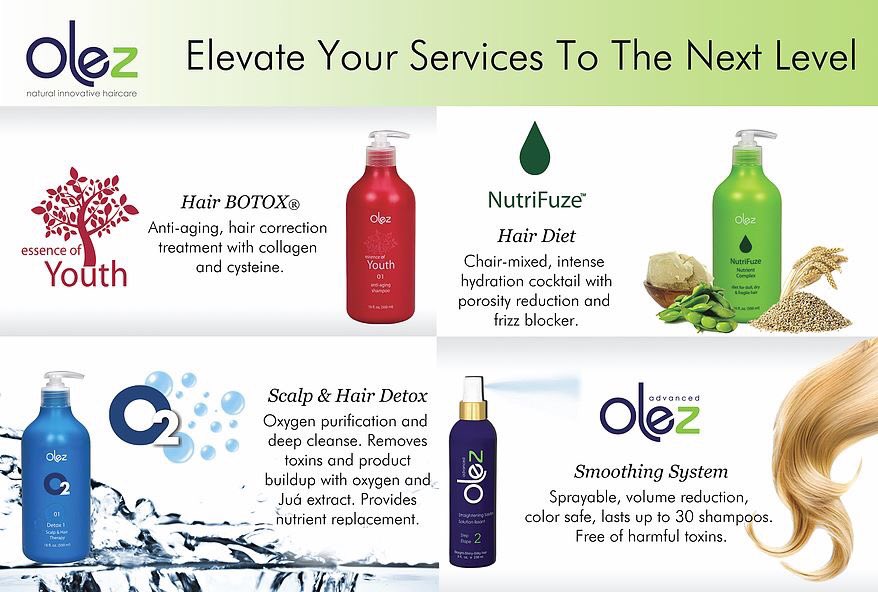 OlezPro's tweet photo. Use our #nutrifuz to reduce frizz and hydrate your hair, then pair it with #olez #smoothingsystem for color  protection. #haircare https://t.co/kWA9u5DHVn