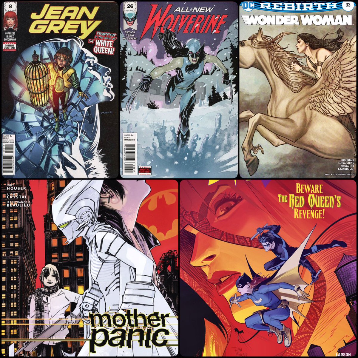 kittystavern's tweet photo. My #GWKA #NewComicBookDay picks for last week. #DC #Batgirl #YoungAnimal #MotherPanic #WonderWoman #Marvel #AllNewWolverine #JeanGrey #ncbd https://t.co/bRl9HuPzxZ