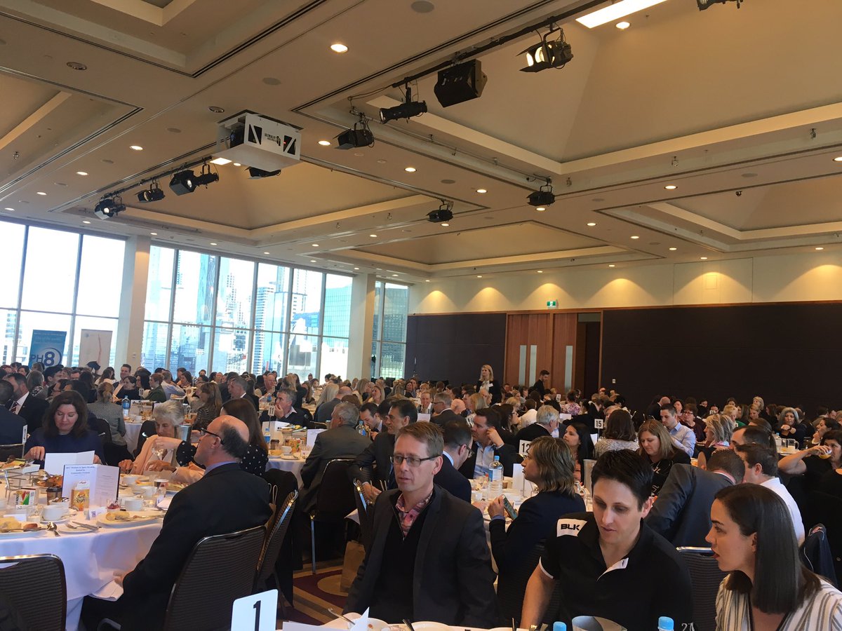 OneFringe's tweet photo. Packed house at @Gym_VIC #WomeninSport breakfast listening to former Hawthorn CEO Tracey Gaudry. #changeourgame https://t.co/b7qfQ7lDwd