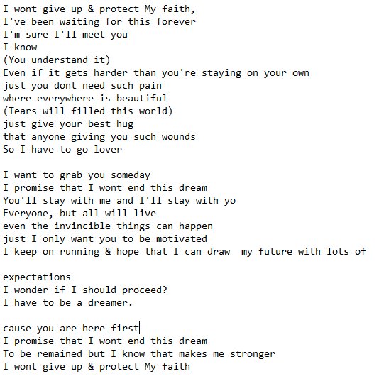 Wonshooked's tweet photo. Not the best translation but you can get the general sense of the song... It's so beautiful 😭 https://t.co/qYq9JWE6Ra