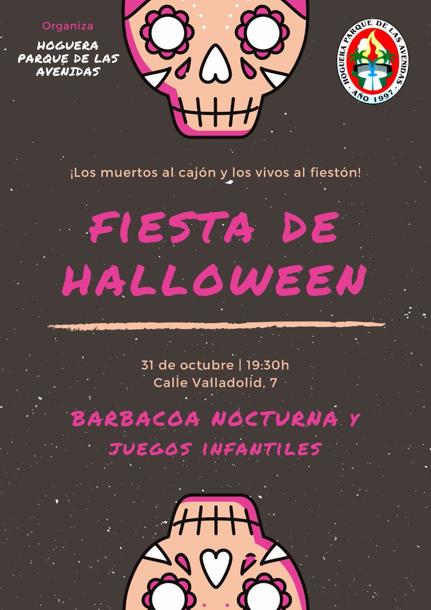 Martes, 31 octubre, 19h en #hogueraParquedelasAvenidas #Halloween #TodoslosSantos #TotsSants #fogueres2018 #hogueras2018 #Alicante #Alacant