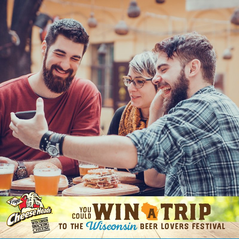 Win a trip for 4 to the 2018 Wisconsin Beer Lovers Festival.
Visit CheeseHeadsWisconsin.com to enter! #CheeseHeadsWisconsinSweepstakes