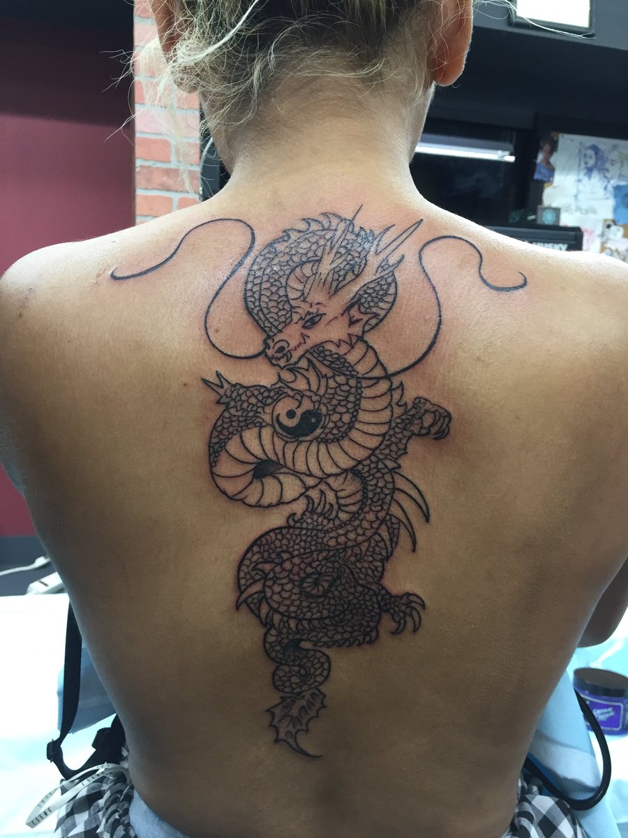 150 Back Tattoos for Men and Women  The Body is a Canvas  Red dragon  tattoo Spine tattoos for women Dragon tattoo for women