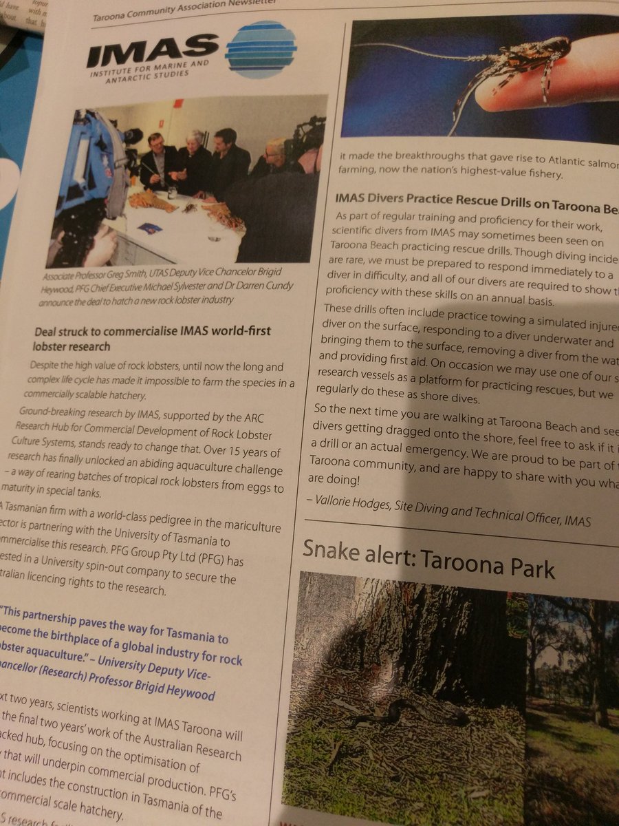 JaszzyJas's tweet photo. My local newsletter is awesome: fire climate maps, cats &amp; wildlife, @IMASUTAS updates -- actual science, gotta love that! #Taroona https://t.co/OVJhqL6edA