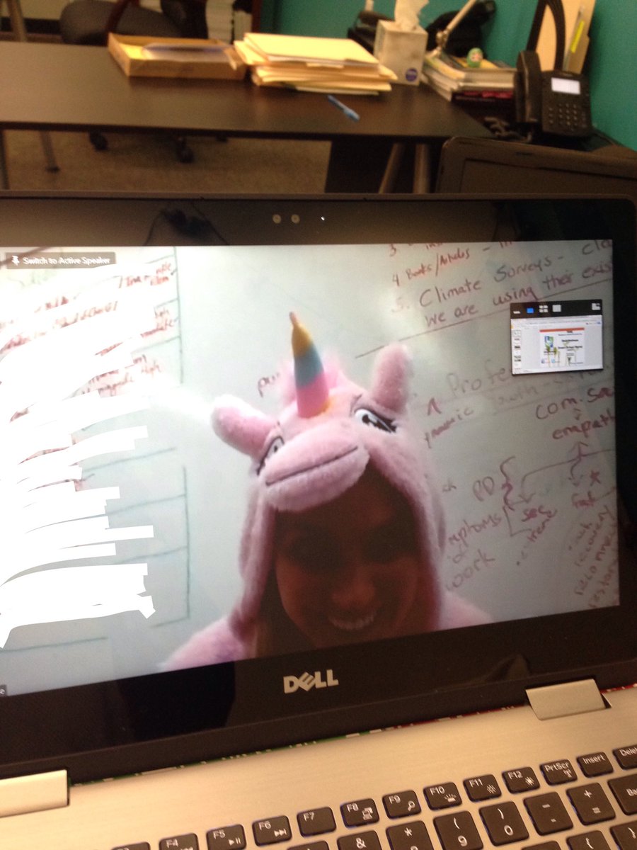 RiaApodaca's tweet photo. I had a video conference with a unicorn today. @ToutouleNtoya https://t.co/ZZUweWF4CP