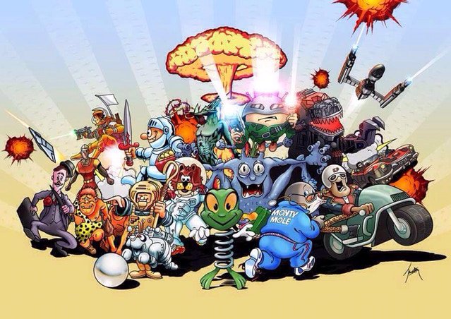 C64Audio's tweet photo. Project (Rob) Hubbard @Kickstarter: Free A3 #C64 character poster with every hardback book! #chiptune #Commodore64 https://t.co/VXE549wuZU https://t.co/48rVC6kOTO