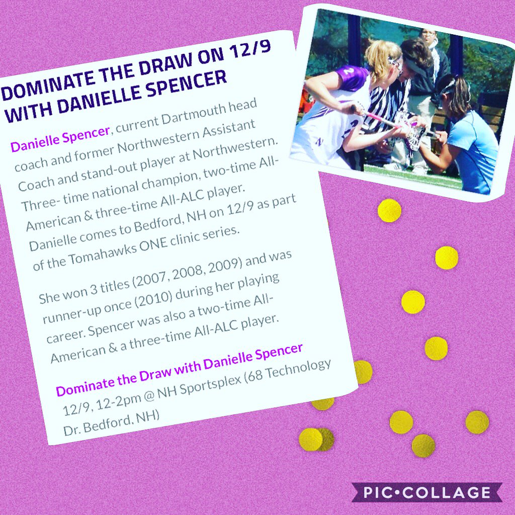 Clinic alert! Dominate the draw with Dartmouth head coach Danielle Spencer! All are welcome to register :)