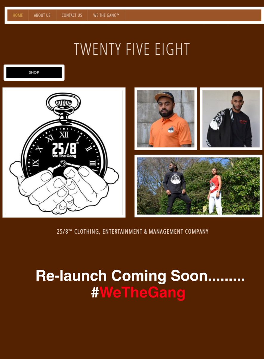 25_8Gang's tweet photo. We will be re-launching our website shortly so follow across all our socials to stay updated. #WeTheGang #258Gang #Fashion #London https://t.co/VKcuIQE0mA