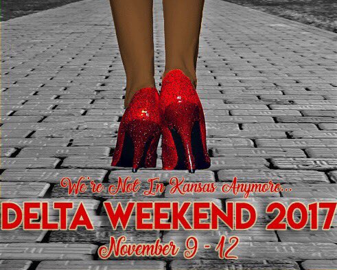 MuGammaDST's tweet photo. We’re not in Kansas anymore. 😉#DeltaWeekend2017👠 https://t.co/Kp98R0THMT