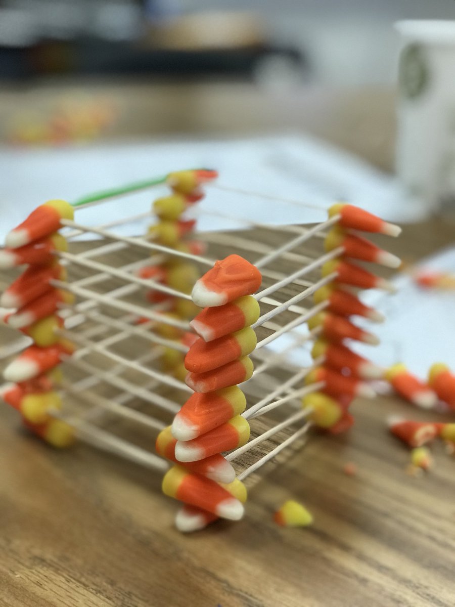 blackwellTBK8's tweet photo. The #frustration was legit.. but they had SO much fun! @TurnerBartelsK8 #TBK8Hero #STEMtober #candycornchallenge #designchallenge https://t.co/nfrCn1p7qo
