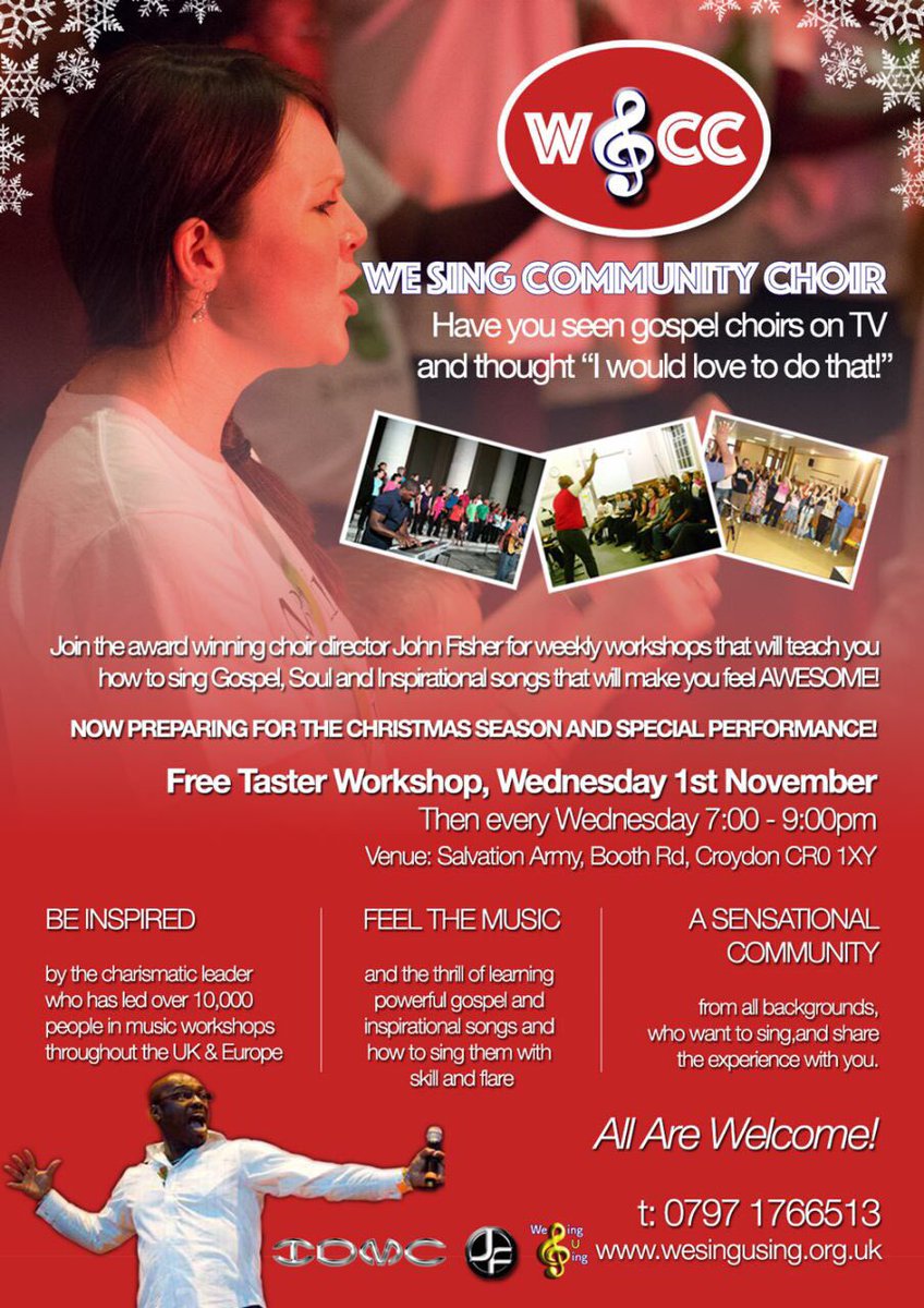 idmcgospeluk's tweet photo. You can still find your voice with WSCC
We’re preparing 4 Christmas
 join the party..
https://t.co/fkj8AoVboc 
1st Session is free!! https://t.co/CRYGCNVSXh