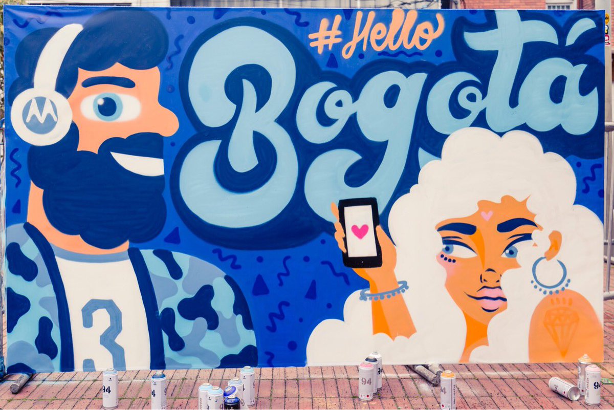 ATRESMANOSCREW's tweet photo. Una regalo para #bogota junto a @Moto_COL #hellobogotá #atr3smanos #streetart #wip https://t.co/ASfDZrPzDF
