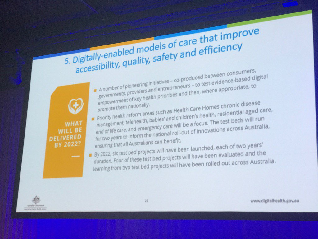 jackieplunkett3's tweet photo. @tkelsey1 It's great to see final recognition of Telehealth as an enabler under the Digital Health Strategy #sft17 https://t.co/s7ZQt2lnQs