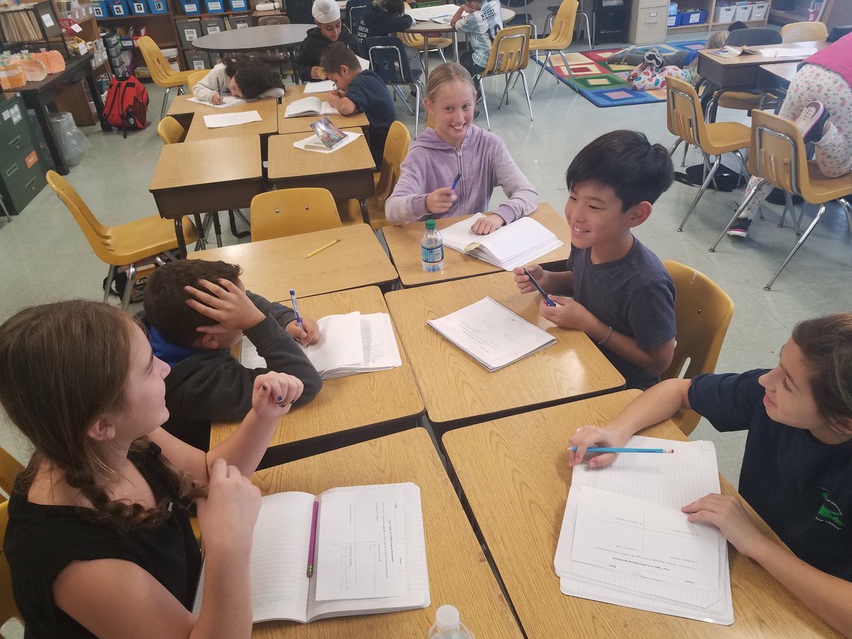 ComensClass's tweet photo. Discussing and working together to group thoughts about conflict in our novels. 📚📁📌🔐 #storyelements #deepreaders https://t.co/DrGpvnHseG