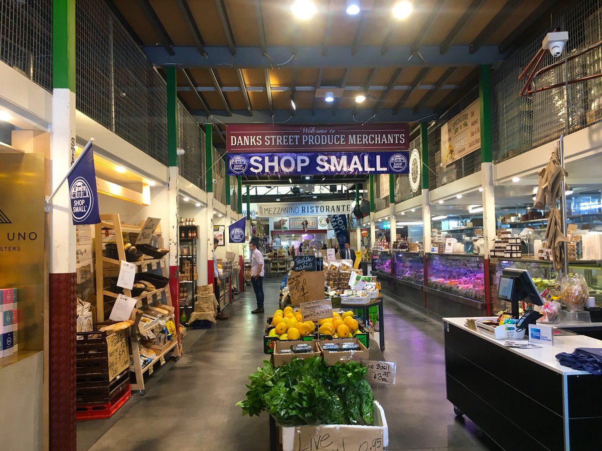 It’s all happening. Kicking off our 5th year of #ShopSmallAU at Danks St Produce Merchants.