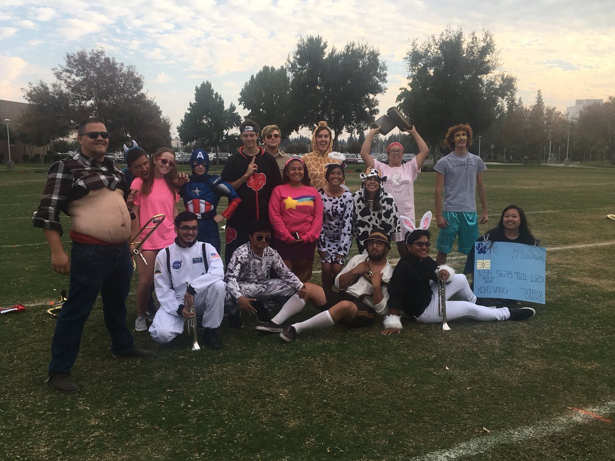 FSBMB's tweet photo. #BMB2017 celebrated Halloween this evening after rehearsal. Check out how awesome everyone looked! #GoDogs https://t.co/FdkSPIGAxH