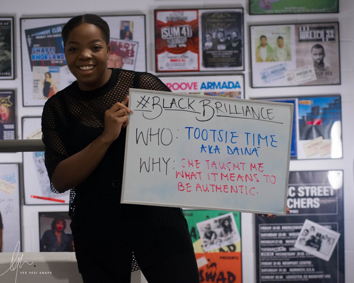 President of @UEA_ACS @itsaudreyytimee is inspired by vlogger Daina! #BlackBrilliance  #UEABHM17  #BlackHistoryMonth  