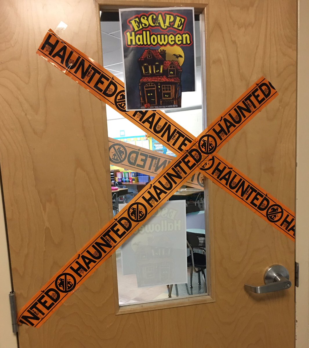 MrsFrancis1024's tweet photo. Some critical thinking, problem solving &amp; team building planned for tomorrows Halloween fun! Who will escape the classroom? #4gradefun #EMK https://t.co/dF5wrs9l7r