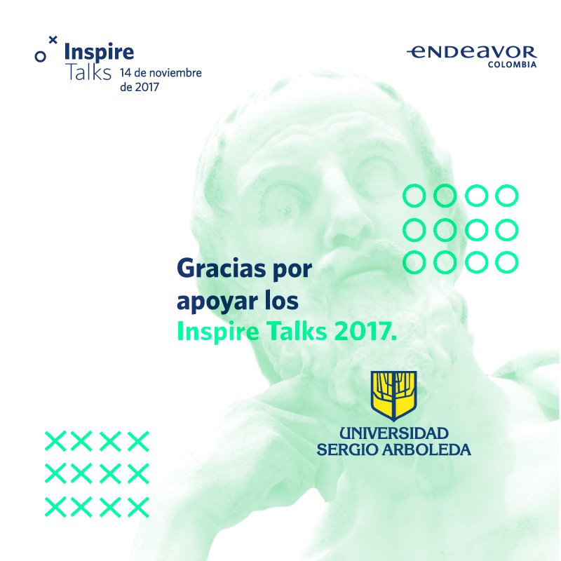 Emprender es un arte, gracias a <a href="/USergioArboleda/">Universidad Sergio Arboleda | #SergistaSiempre</a> lo vamos a descubrir. 
#InspireTalks, 14 de noviembre. 
Registro en goo.gl/ED44Kn