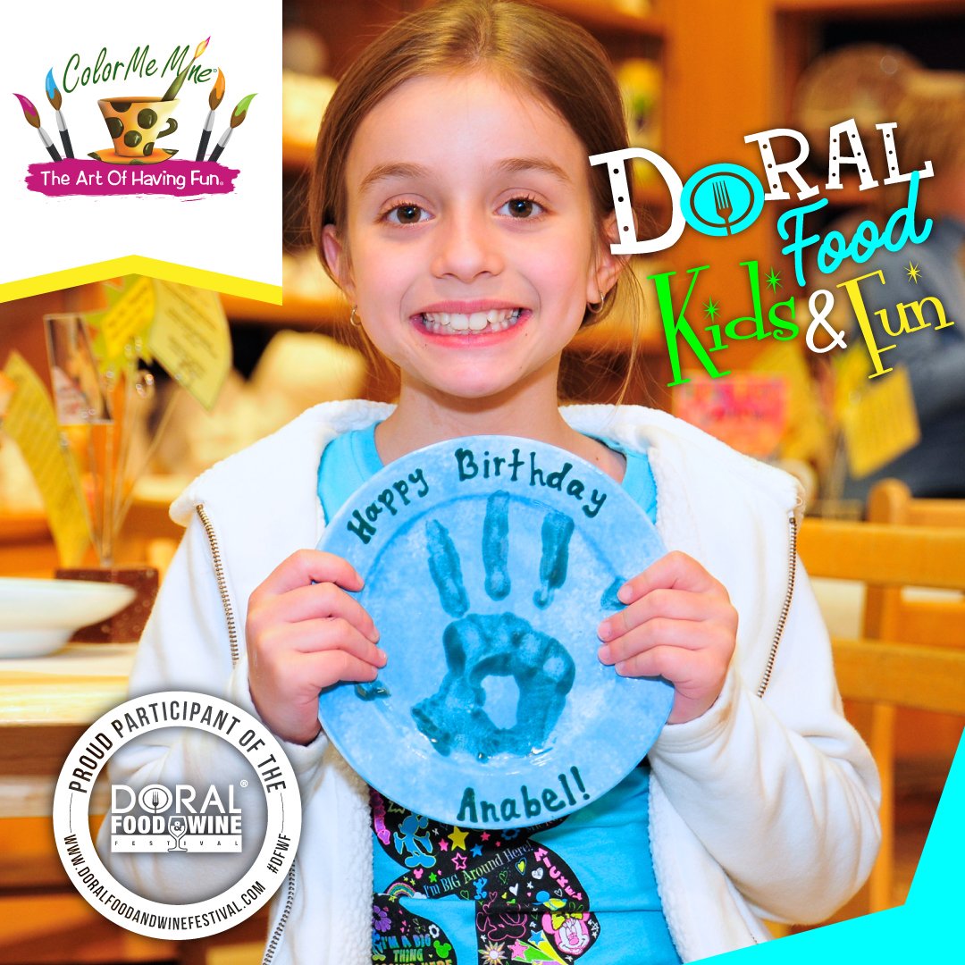 DoralFoodnWine's tweet photo. Its important to strengthen the artistic skills of our children. Thats why we will have our friends from @ColorMeMineDoral on the #DFWF2017 https://t.co/y98zrWSJUb
