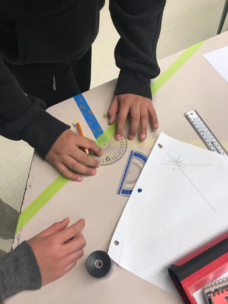 FirebirdNews's tweet photo. Discovering angle relationships in 8A and 8B #MathHappensHere #NearNorthUnited https://t.co/PWwPnj4fUK
