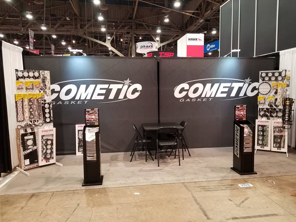 CometicGaskets's tweet photo. Cometic Gasket's space at SEMA is set up. Visit the team this week at booth 23532 to see the latest in sealing tech from Cometic Gasket. https://t.co/BWTjdOOflr