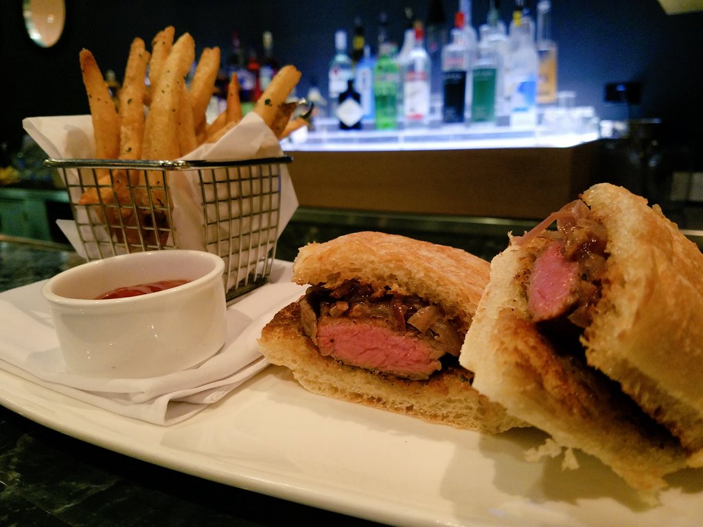 CP_Reno's tweet photo. Rolling out our new N.Y. #steak #sandwich. Available in our bar and lounge! Great with one of our draft #beers for a #MNF. #renoeats https://t.co/Yl8NLyC8Qn