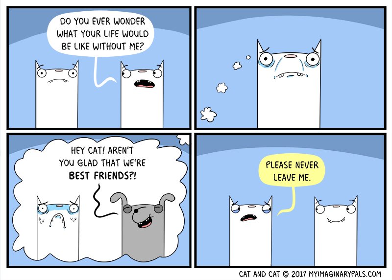 catandcatcomic's tweet photo. Cat and #Cat in "#without #me"

#comic #friends #webcomic #life #livewithoutme #me #you #imagine #pals #buddies #cats #dogs #dog https://t.co/zrrUFmbSTu