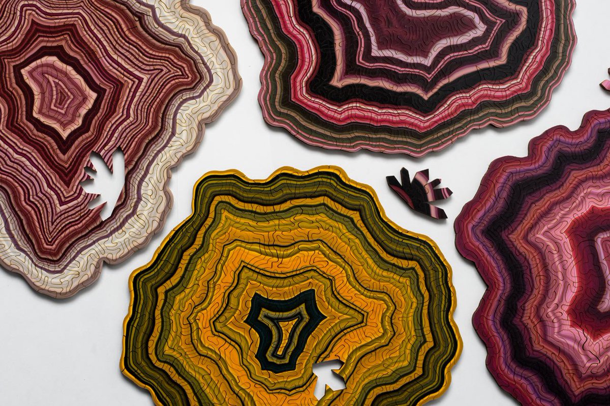 designmilk's tweet photo. Geode Generative Jigsaw Puzzles by Nervous System https://t.co/u4bTojC0NL https://t.co/Nc2ZUgxJN9