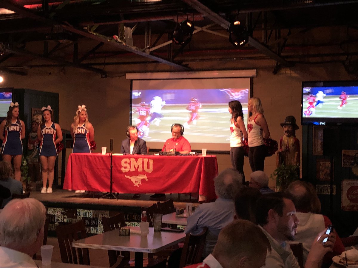 SMUFB's tweet image. “We need everybody out there this Saturday night at 6:15.  We need to pack this stadium out!”  You heard @coachchadmorris, Mustang fans!