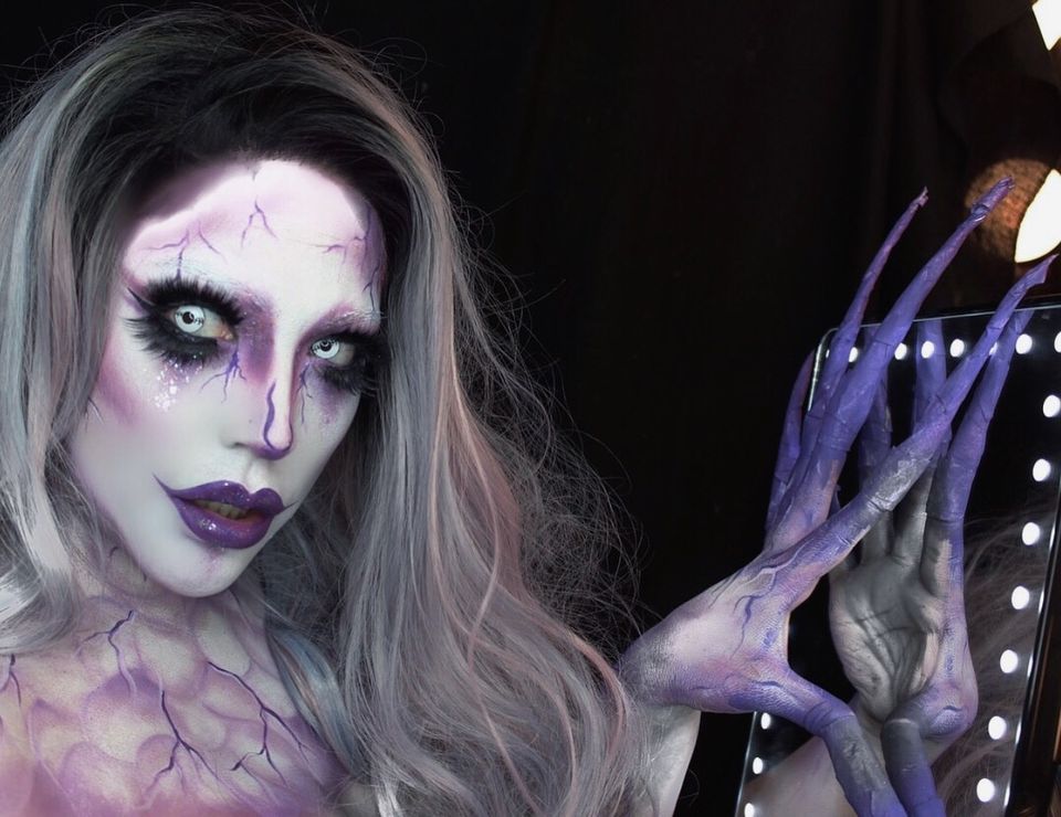 ImpressionsV's tweet photo. 👻 Spooky! @luvekat completed this ghoulish purple people eater look with our #TouchPro 🔮
#impressionsvanity #halloweenvibes https://t.co/xJwnh8TdjM