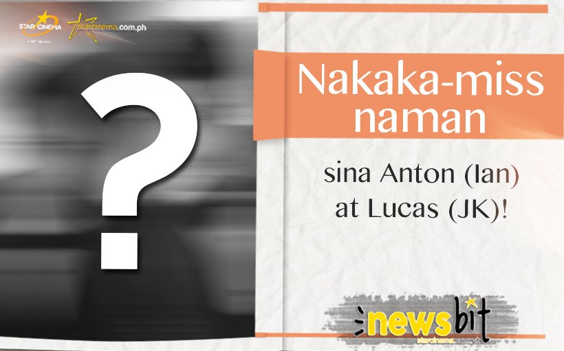 StarCinema's tweet photo. Nakaka-miss naman sina Anton (Ian) at Lucas (JK)! SEE PHOTO TOGETHER HERE: https://t.co/H68otoY99v https://t.co/9wjE7DlFOW