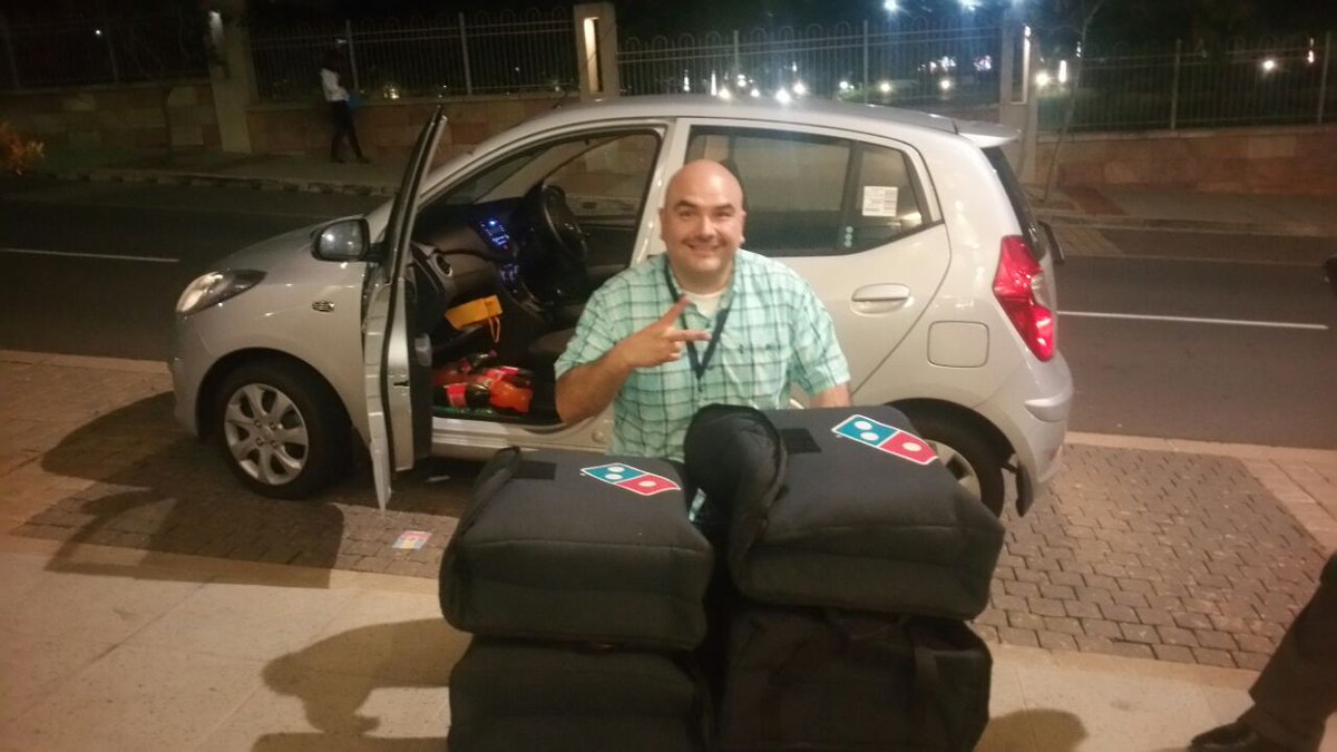 MPCSdurban's tweet photo. JD our new pizza delivery man :) @Greg_MPCS @Norris_MPCS @VishalG2017 #HR4HR https://t.co/nJ9yPD2RHg